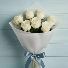 Букет 7 Белых роз Эдлесс Лав в Электростали