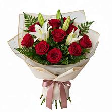 Букет цветов из:  Лилии и Розы в Электростали