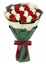 Букет Микс из красных и белых роз #REPLACE_PRED# Электростали