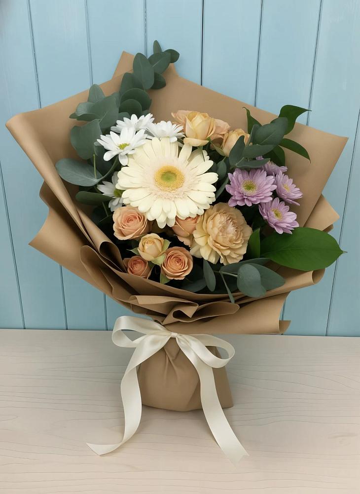 Букет цветов из: Герберы и Хризантемы в Электростали