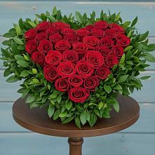 Цветочная композиция из Розы в виде сердца #REPLACE_PRED# Электростали