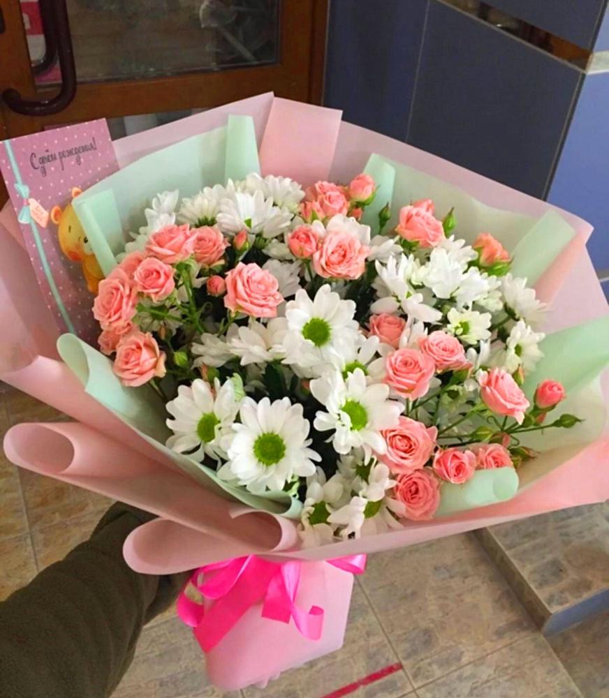 Букет цветов из: Розы и Хризантемы в Электростали