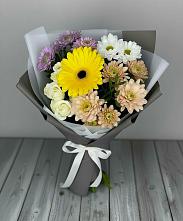 Букет цветов из:  Розы, Герберы и Хризантемы в Электростали