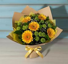 Букет цветов из:  Герберы и Хризантемы #REPLACE_PRED# Электростали