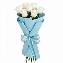 Букет 7 белых роз Проуд #REPLACE_PRED# Электростали