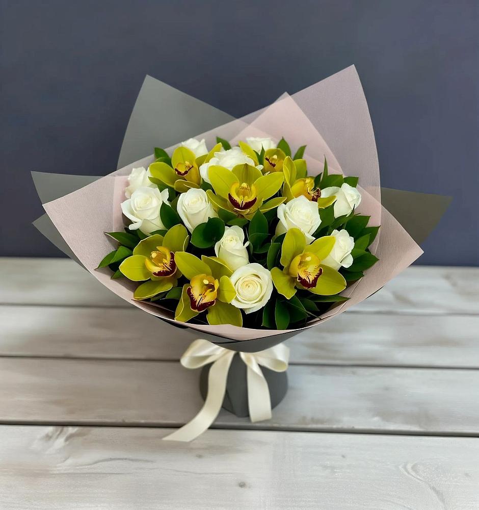 Букет цветов из: Орхидеи и Розы в Электростали