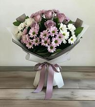 Букет цветов из:  Хризантемы и Розы #REPLACE_PRED# Электростали