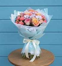 Букет цветов из:  Хризантемы и Розы в Электростали
