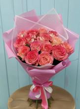 Букет 15 Розовых роз Равель в Электростали