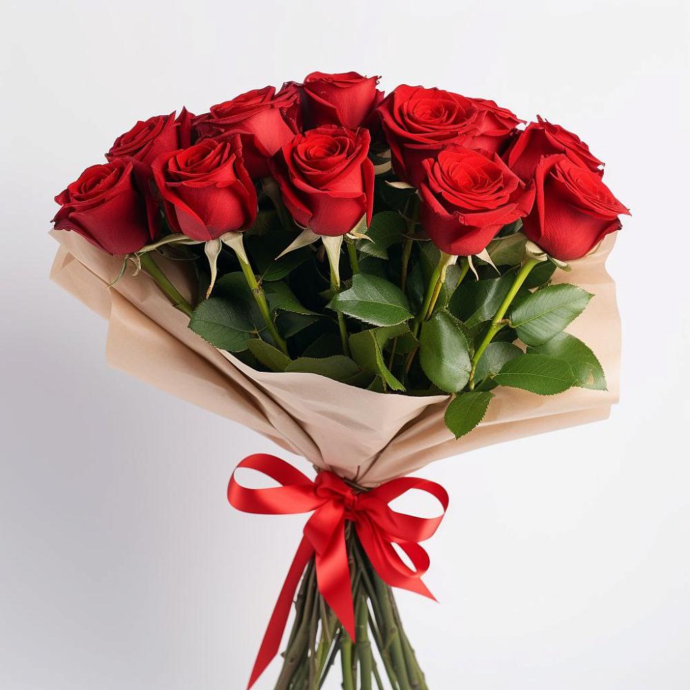 Букет 11 Красных роз Эдлесс Лав в Электростали